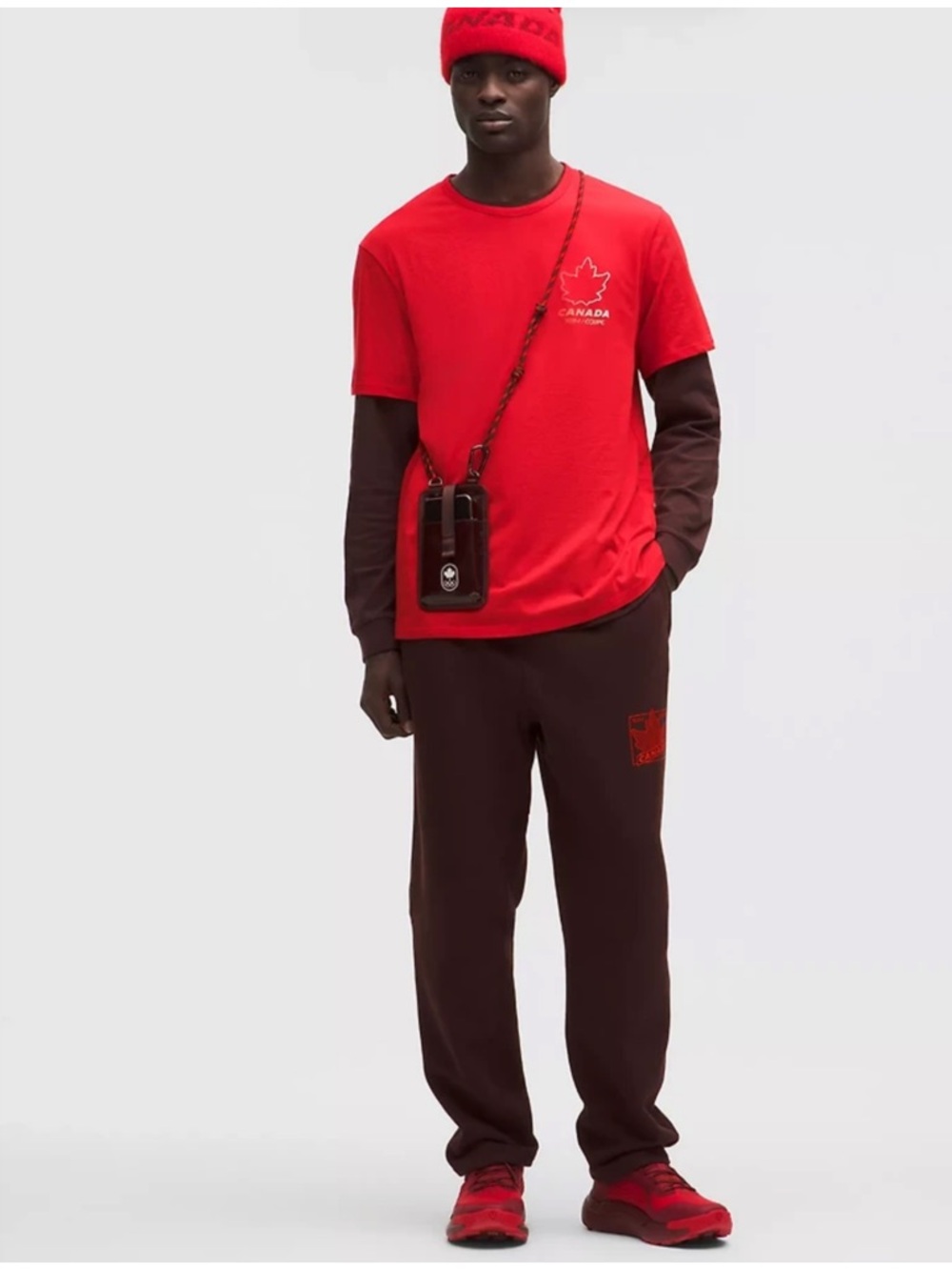 NWT LULULEMON TEAM CANADA RIPSTOP POUCH LANYARD *COC LOGO